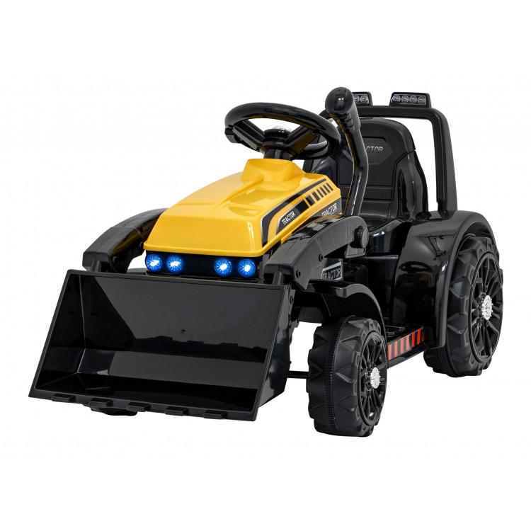Elektrický traktor s lyžicou G320 - žltý
